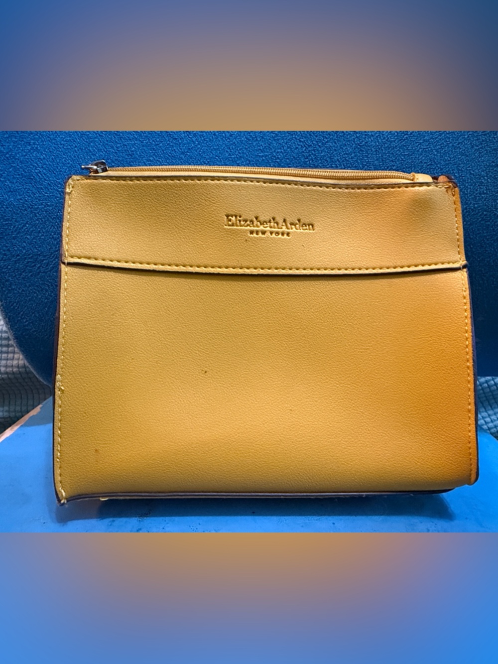 Elizabeth Arden Yellow Faux-Leather Wristlet Clutch